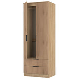 Java Tall 2 Drawer 2 Door Double Wardrobe