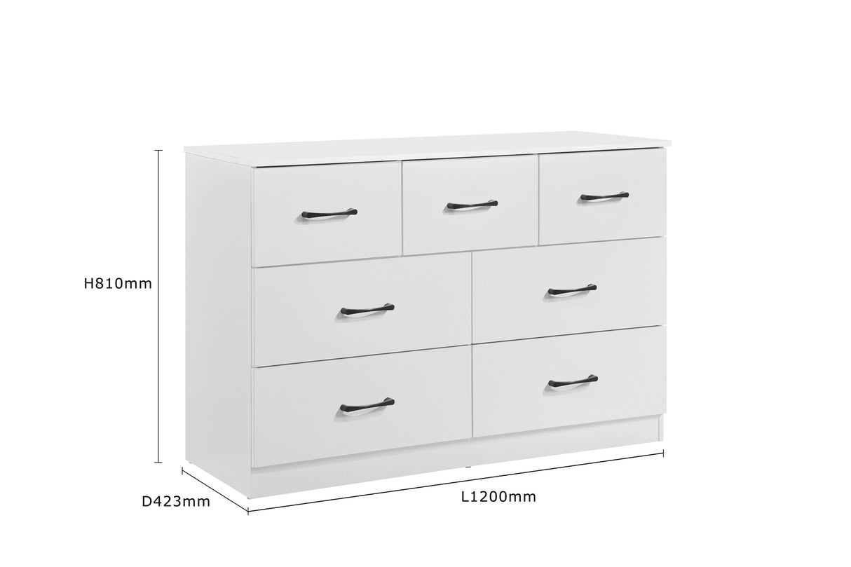 Paddington 7 Drawer Chest 3 Piece Bedroom Set