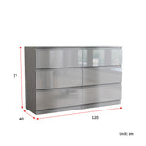 Soho 2 Door Wardrobe, 6 Drawer Chest & Bedside Table Bedroom Set