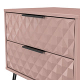 Harlequin 2 Drawer Midi Chest with Black Hairpin Legs