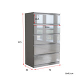 Soho 2 Door Wardrobe, 5 Drawer Chest & Bedside Tables 4 Piece Bedroom Set