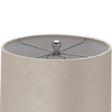 Alberta Metallic Glass Lamp with Velvet Shade