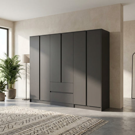 Malvern 6 Door 2 Drawer Wardrobe