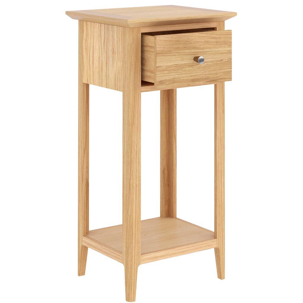 Saxon 1 Drawer Open Shelf Hall Table