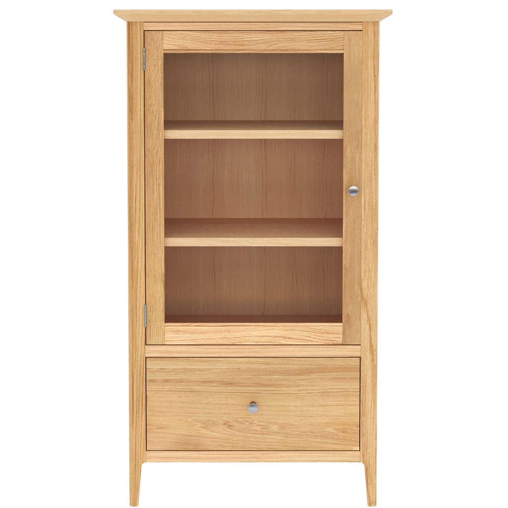 Saxon 1 Door 1 Drawer Glazed Bookcase