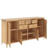 Saxon 4 Door 5 Drawer Long Sideboard