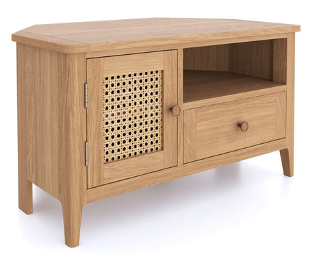 Cypress 1 Door 1 Drawer Rattan Corner TV Unit