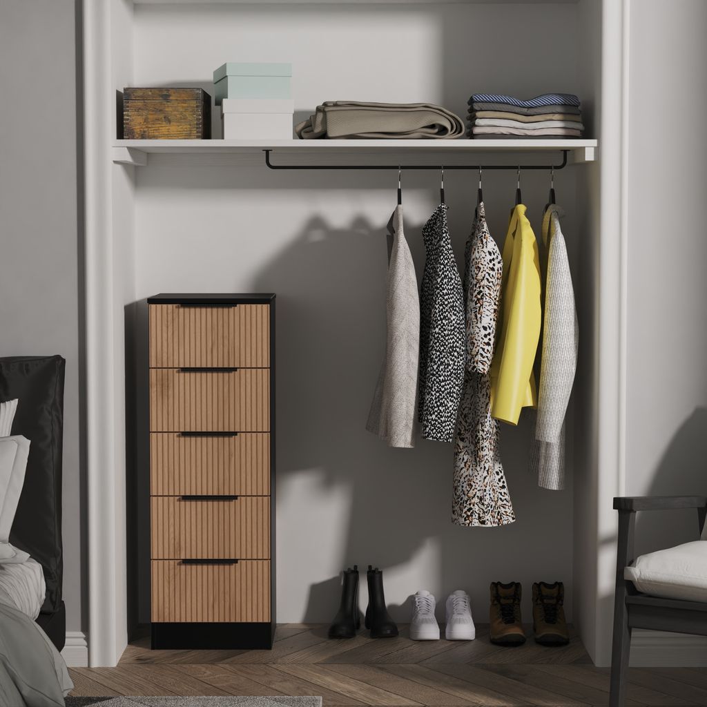 Java 5 Drawer Bedside Table