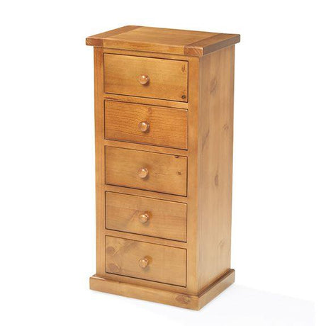 Verde 5 Drawer Tallboy Chest of Drawers