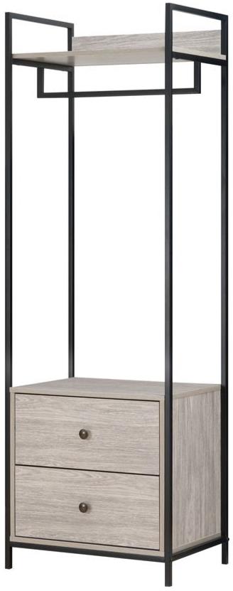Alva Open Wardrobes with 2 Drawers & 4 Shelves Set