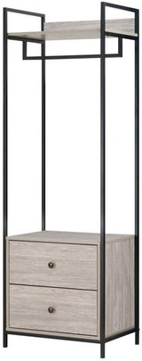Alva Open Wardrobes with 2 Drawers & 4 Shelves Set