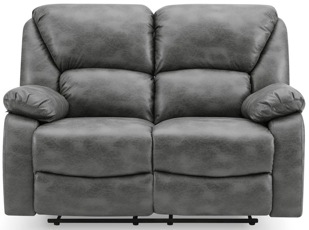 George Faux Leather 2 Seater Manual Recliner Sofa
