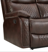 Cameron Faux Leather 3 Seater Manual Recliner Sofa
