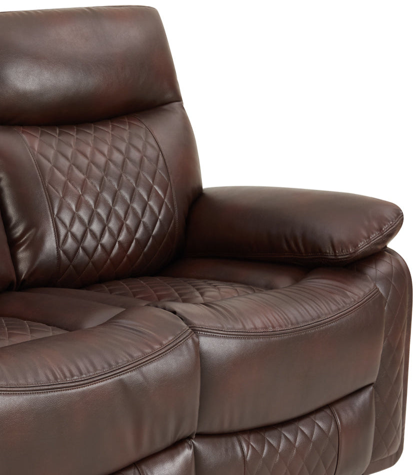 Cameron Faux Leather 3 Seater Manual Recliner Sofa
