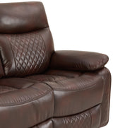 Cameron Faux Leather 3 Seater Manual Recliner Sofa