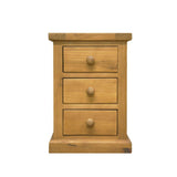 Verde Small 3 Drawer Bedside Table