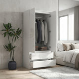 Soho 2 Door Wardrobe, 6 Drawer Chest & Bedside Table Bedroom Set