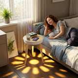 Bluetooth Speaker Side Table with 360° Sound & LED Light