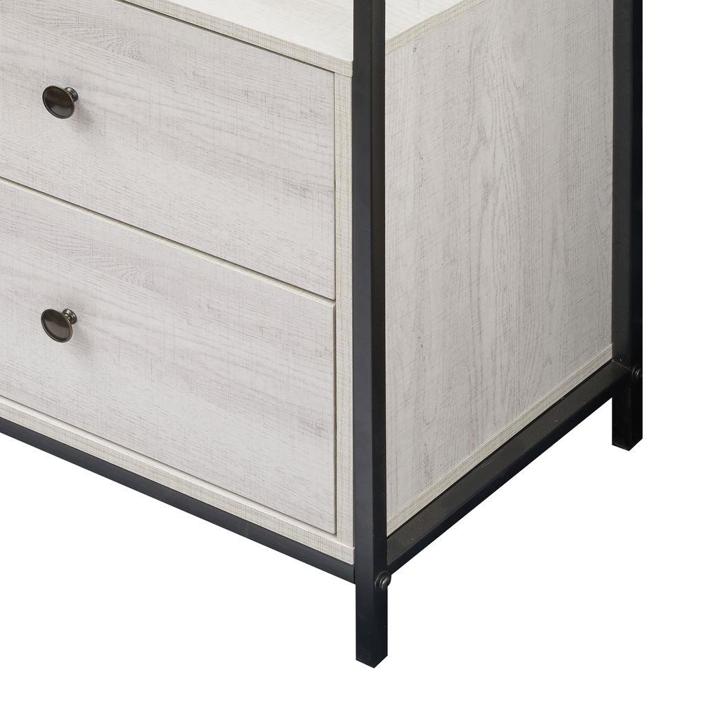 Alva Open Wardrobes with 2 Drawers & 4 Shelves Set