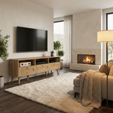 Manila Rattan 3 Drawer 135cm Wide TV Stand Bench Unit