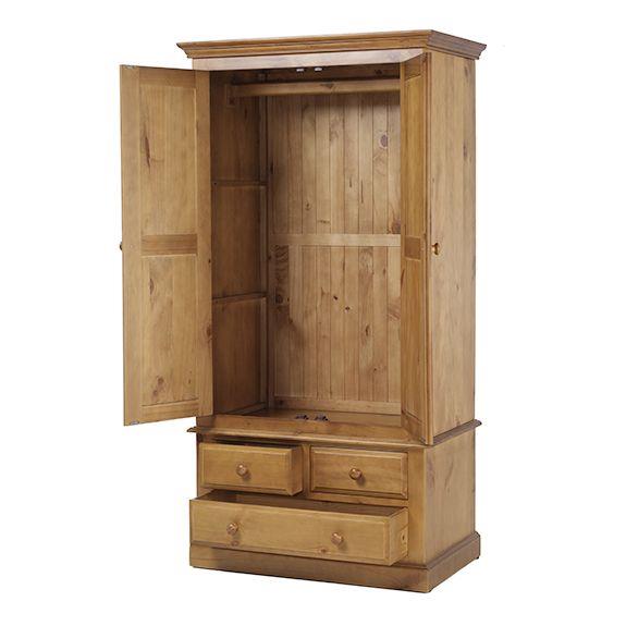 Maple 2 Door 3 Drawer Double Wardrobe