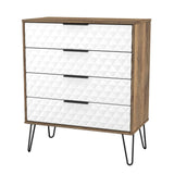 Harlequin 4 Drawer Chest with Black Hairpin Legs