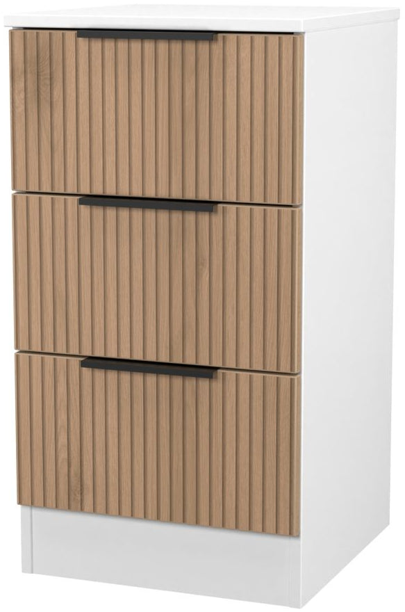 Java 3 Drawer Bedside Table