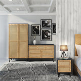 Manila Rattan 7 Drawer Chest 3 Piece Bedroom Set