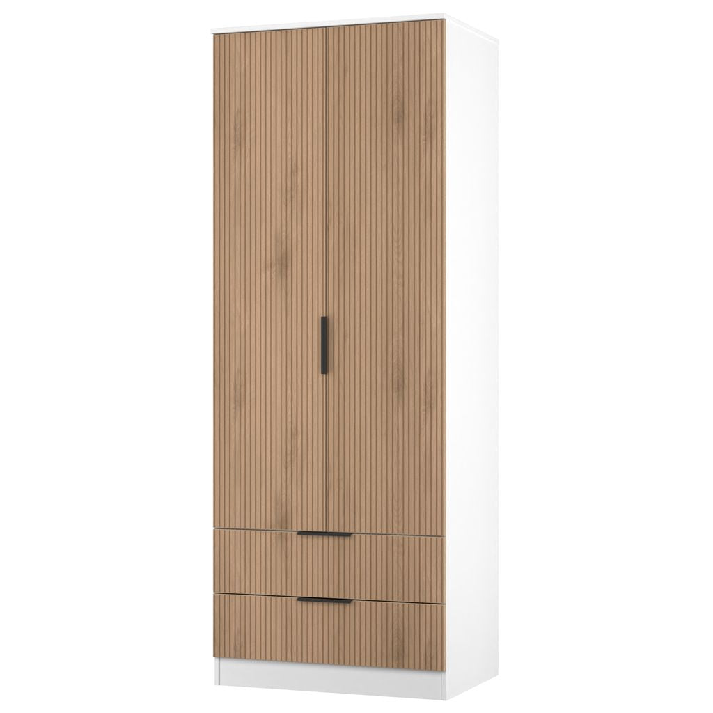 Java Tall 2 Drawer 2 Door Double Wardrobe
