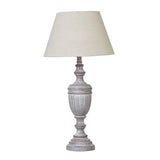 Nola Rustic Urn Table Lamp with Linen Shade