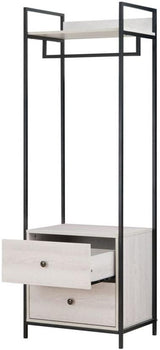 Alva Open Wardrobes with 2 Drawers & 4 Shelves Set