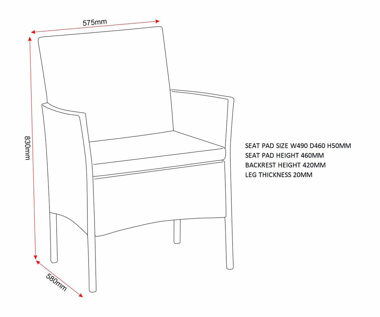 Willow 4 Piece Garden Furniture Set