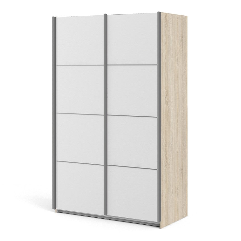 Verona 120cm Sliding Wardrobe with 2 Shelves