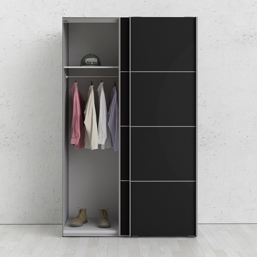 Verona 120cm Sliding Wardrobe with 2 Shelves