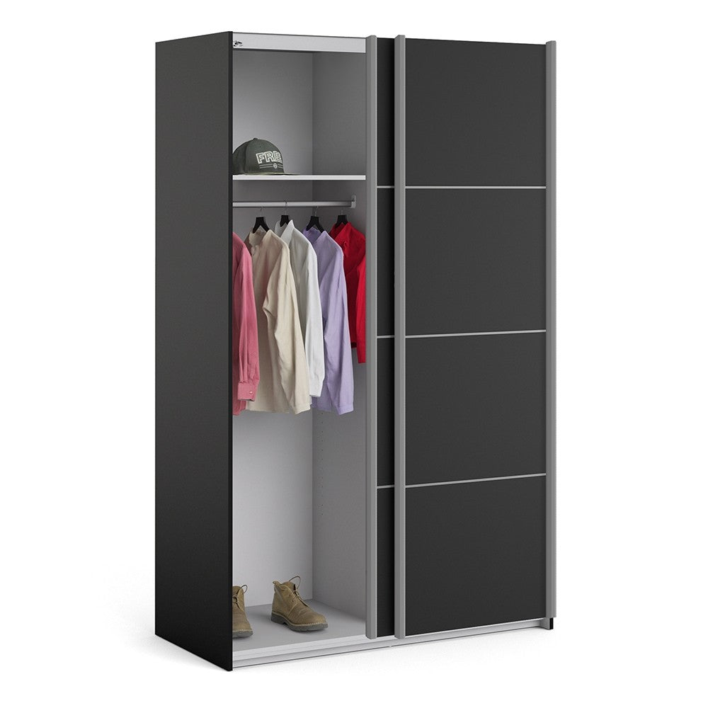 Verona 120cm Sliding Wardrobe with 2 Shelves