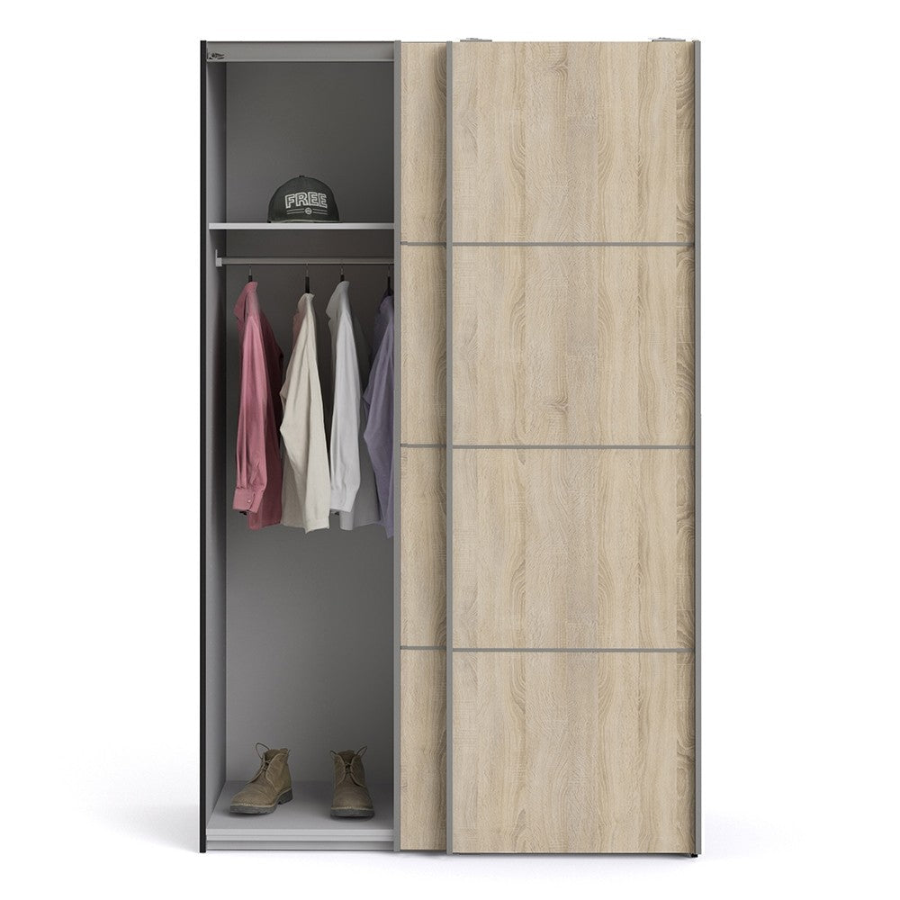 Verona 120cm Sliding Wardrobe with 2 Shelves