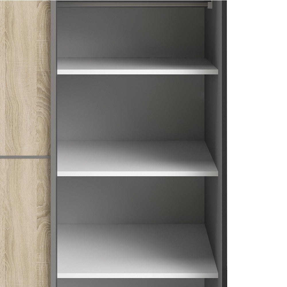 Verona 120cm Sliding Wardrobe with 5 Shelves