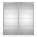 Verona 180cm Sliding Mirrored Wardrobe with 2 Shelves