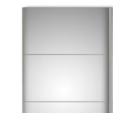 Verona 180cm Sliding Mirrored Wardrobe with 2 Shelves