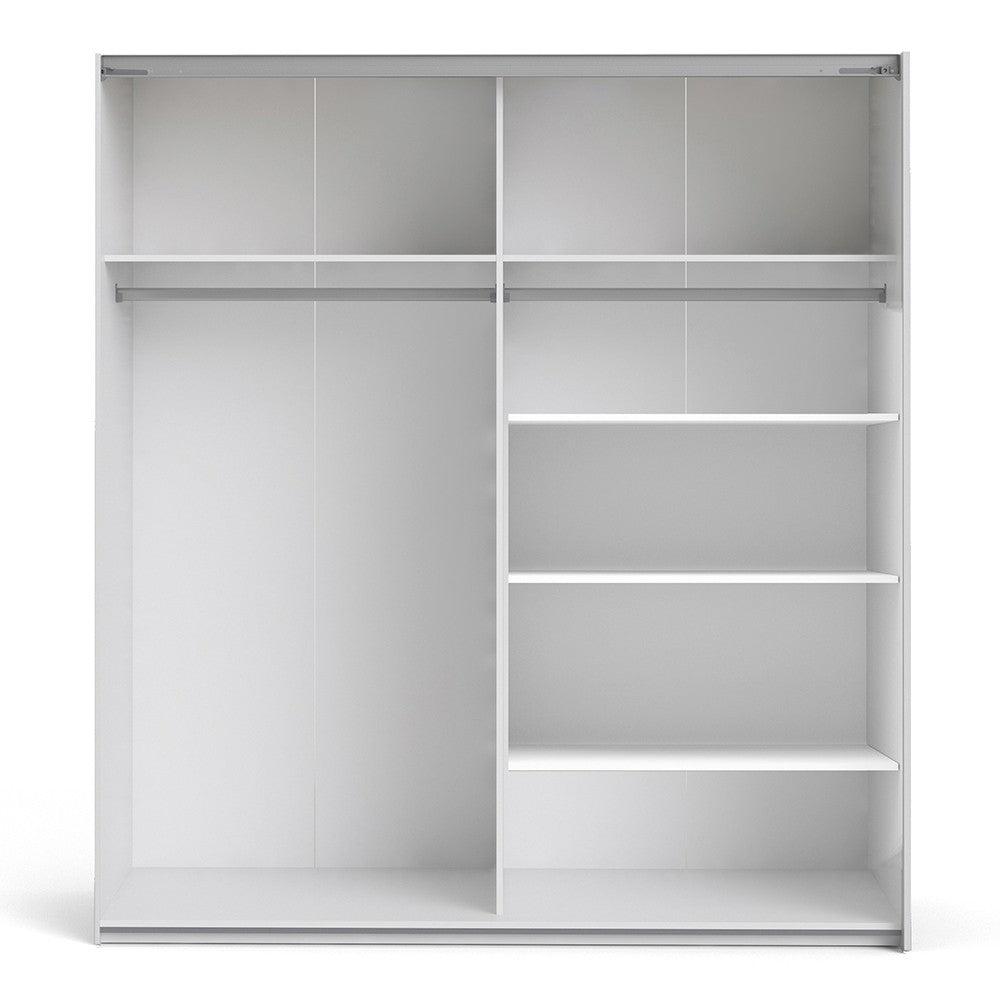 Verona 180cm Sliding Wardrobe with 5 Shelves