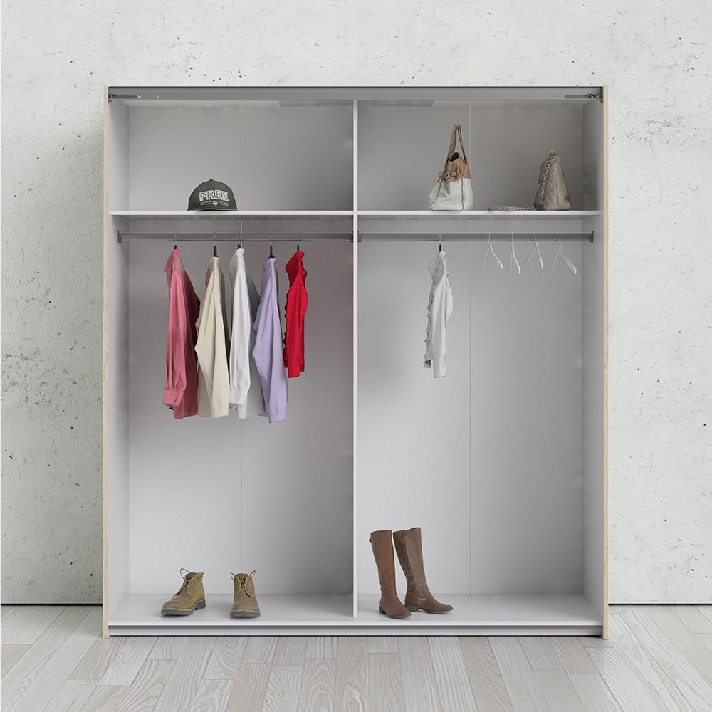 Verona 180cm Sliding Wardrobe with 2 Shelves