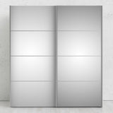 Verona 180cm Sliding Mirrored Wardrobe with 2 Shelves