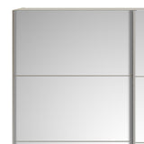 Verona 180cm Sliding Mirrored Wardrobe with 5 Shelves