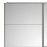 Verona 180cm Sliding Mirrored Wardrobe with 2 Shelves