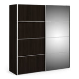 Verona 180cm Sliding Mirror Wardrobe with 2 Shelves