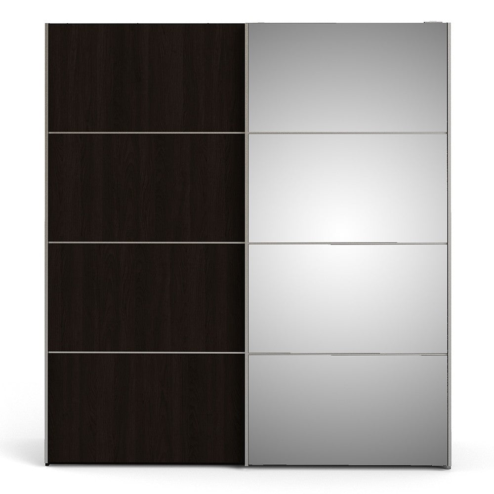 Verona 180cm Sliding Mirror Wardrobe with 2 Shelves