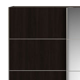 Verona 180cm Sliding Mirror Wardrobe with 2 Shelves