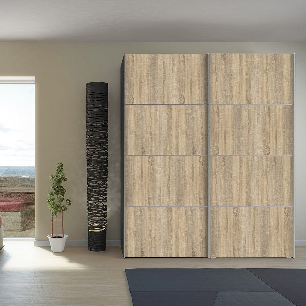 Verona 180cm Sliding Wardrobe with 2 Shelves