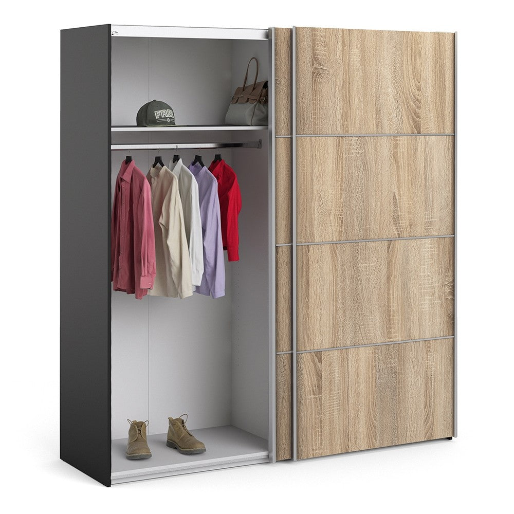 Verona 180cm Sliding Wardrobe with 2 Shelves