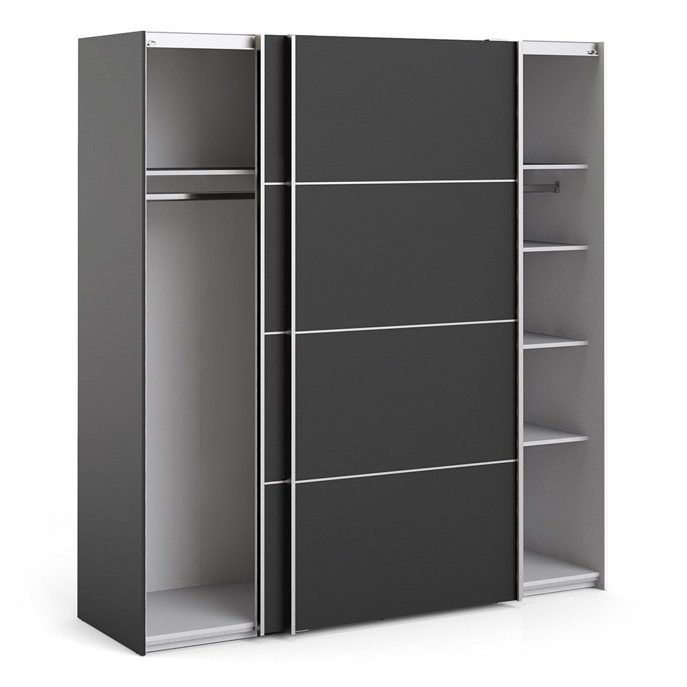 Verona 180cm Sliding Wardrobe with 5 Shelves